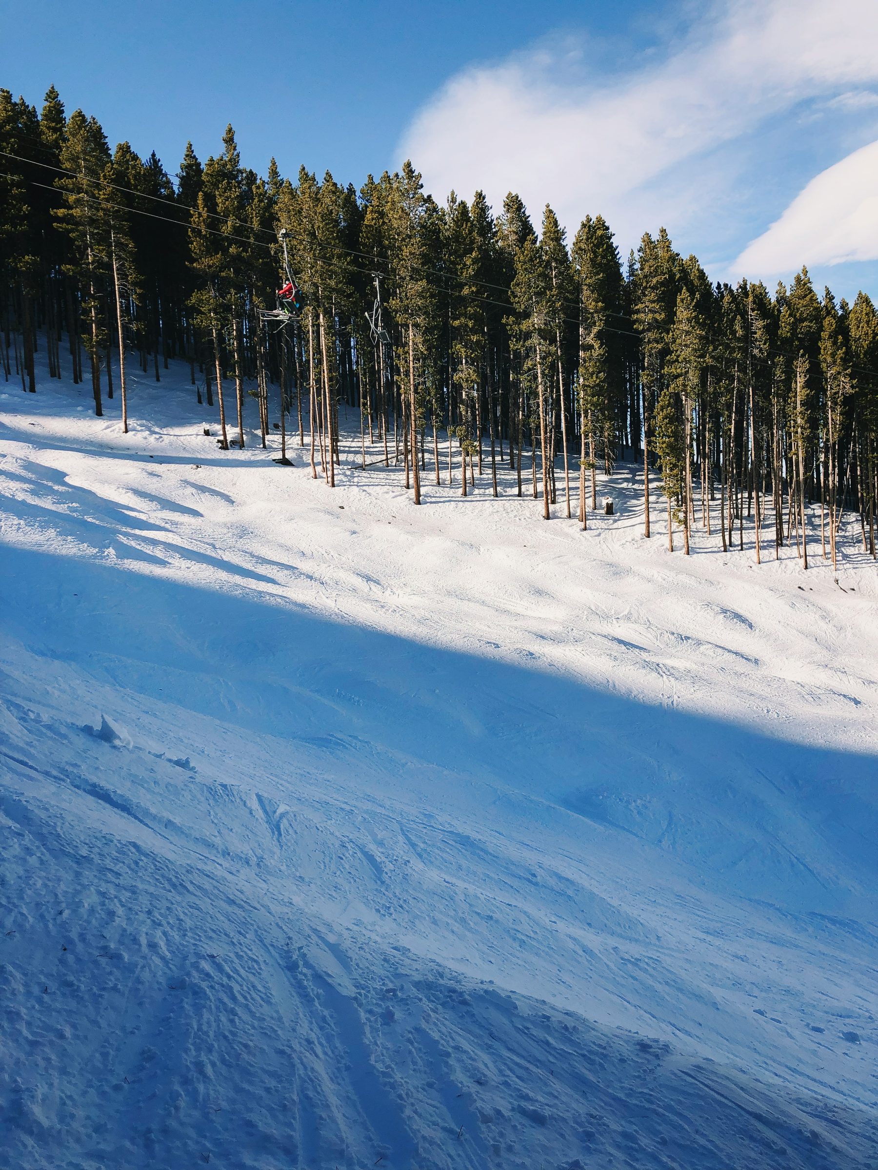Ski resort winter scene